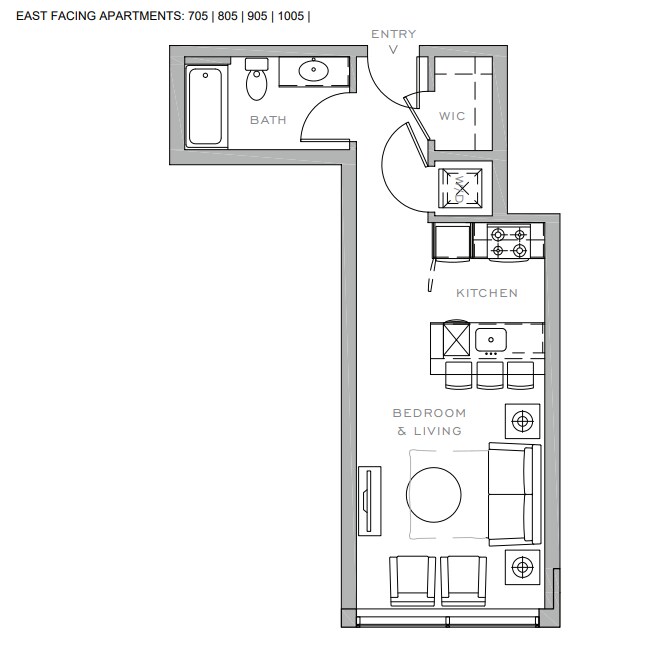 Studio D 1005 floor plan